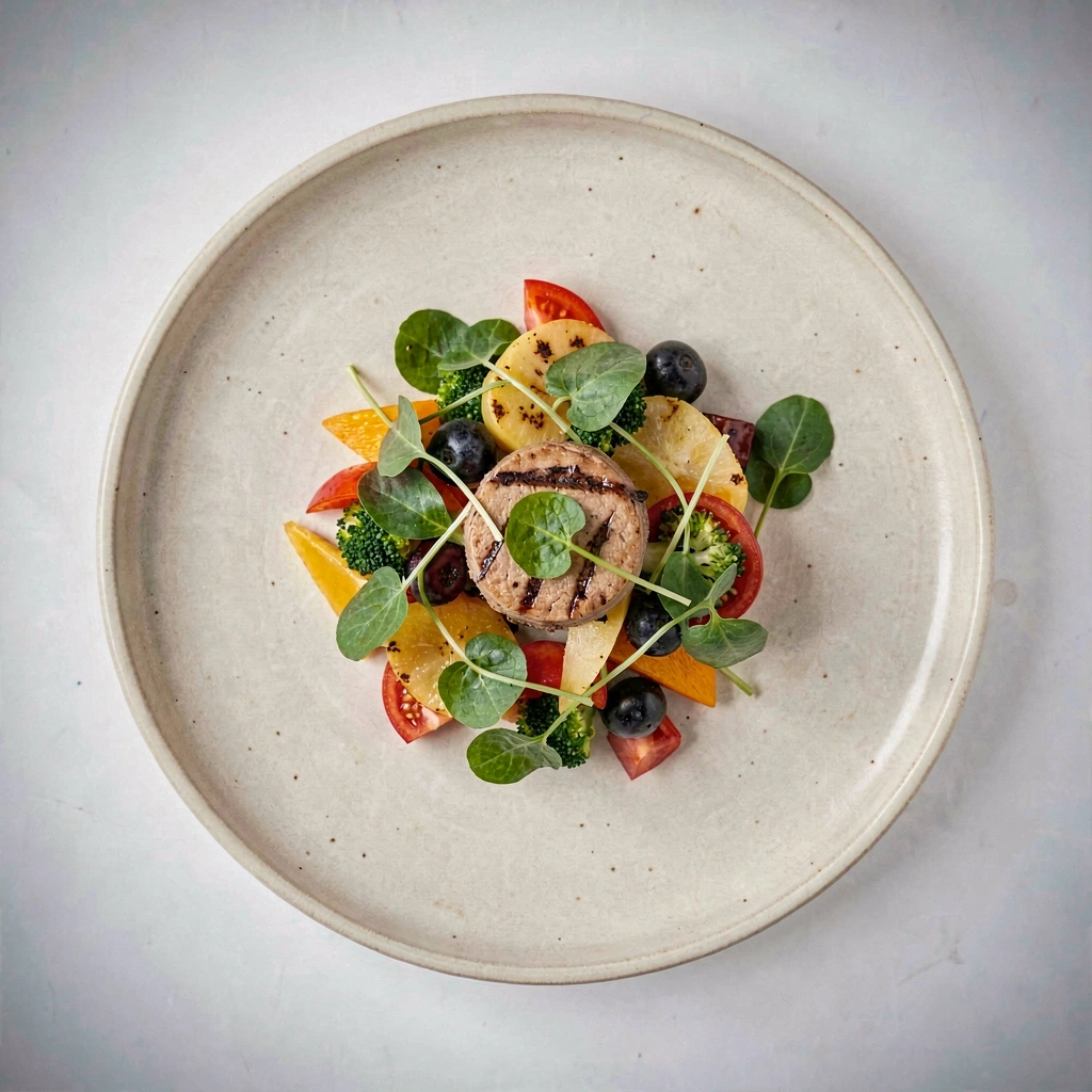 Tápanyagdús tányér elrendezés